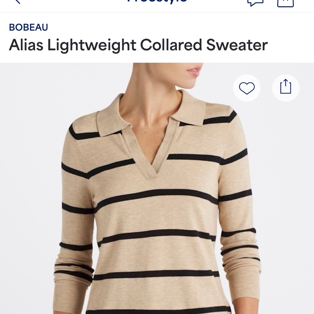 Bobeau Alias Lightweight Collared Sweater - image 1